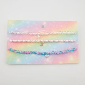 Lot 3 colliers perles colorés pour enfant