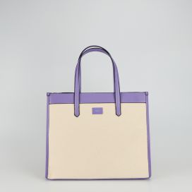 Shopper canevas finition violet