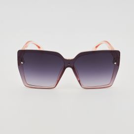 Maxi lunettes de soleil monture carré rose