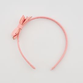 Serre-tête rose pailletée avec nœud